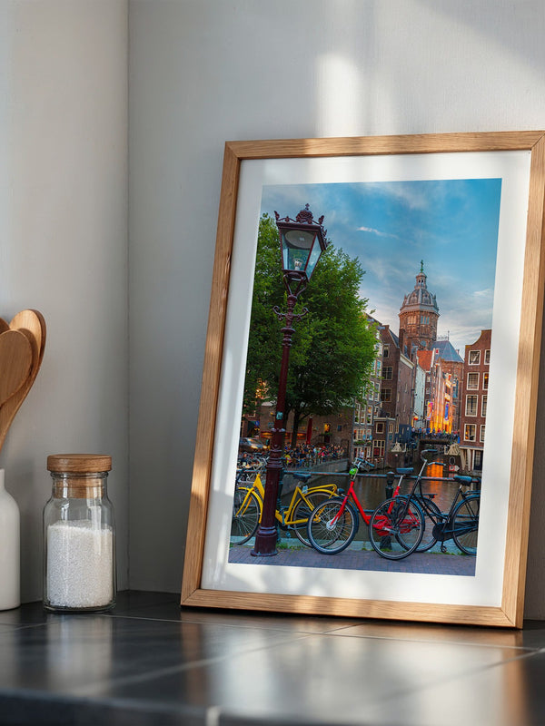 Amsterdam Fahrräder Kanalabend