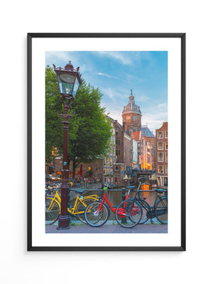 Amsterdam Fahrräder Kanalabend