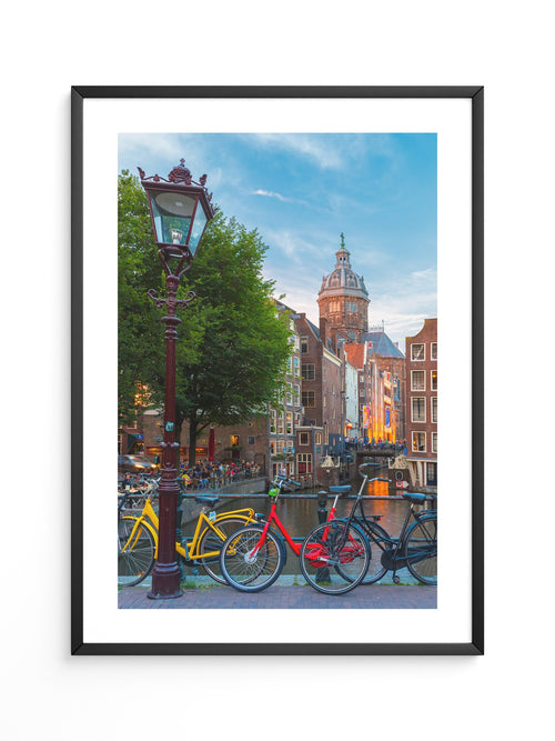Amsterdam Fahrräder Kanalabend
