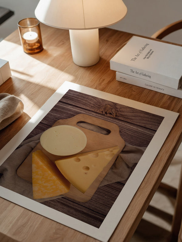 Käse-Trio – Rustikale Food-Fotografie