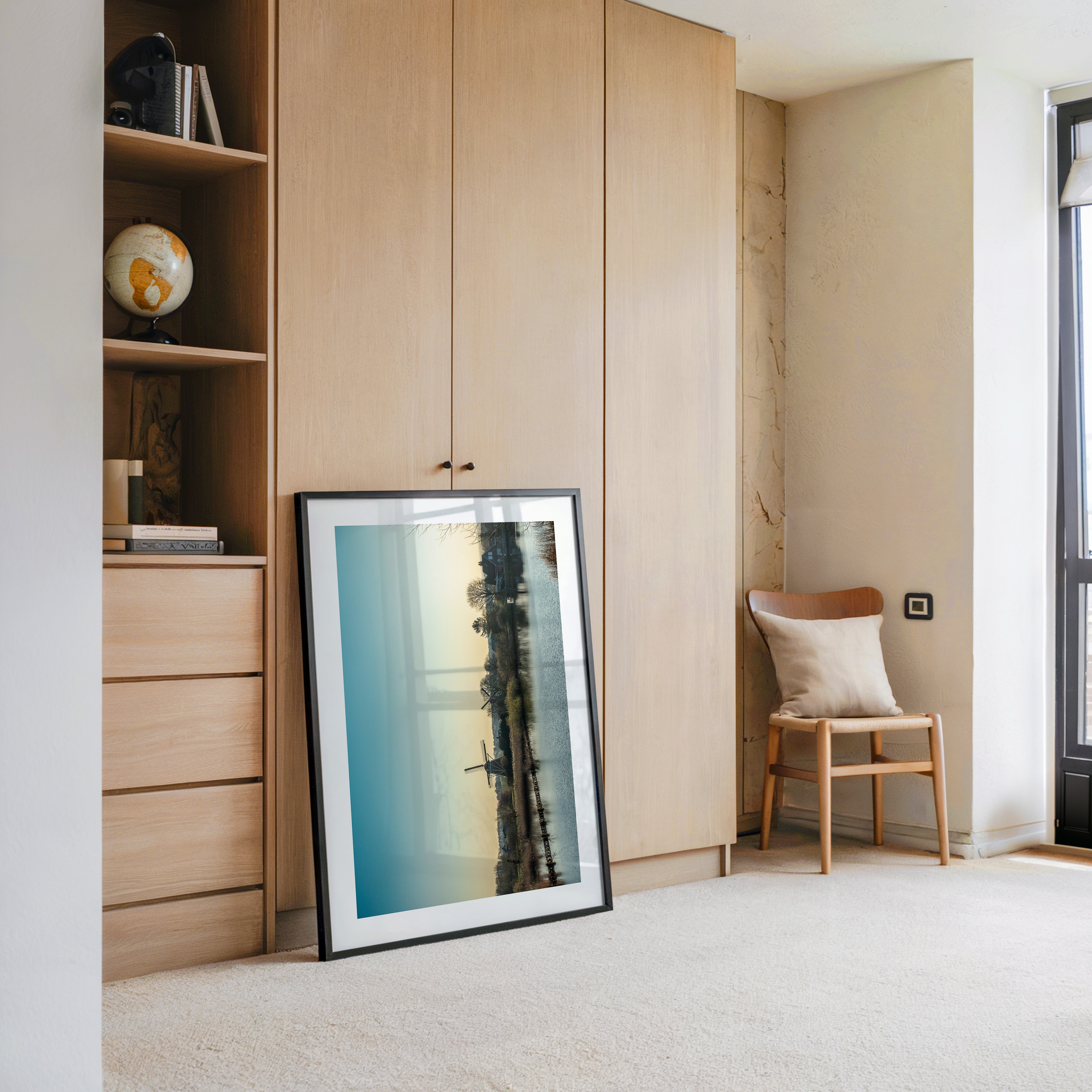 Windmühle See Stimmungslicht