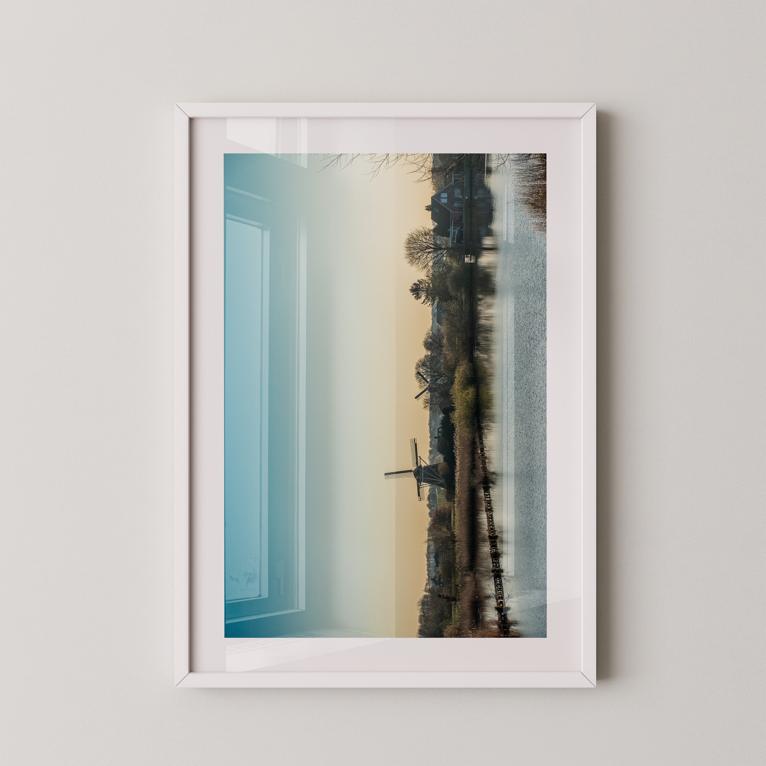 Windmühle See Stimmungslicht