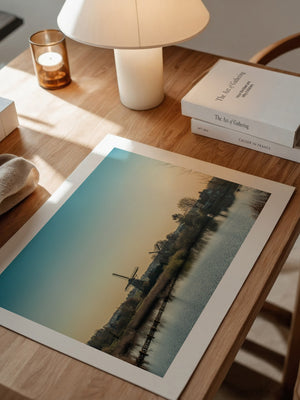 Windmühle See Stimmungslicht