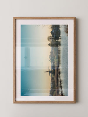 Windmühle See Stimmungslicht