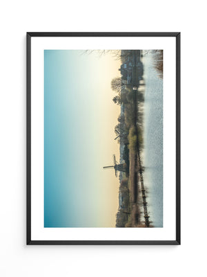 Windmühle See Stimmungslicht