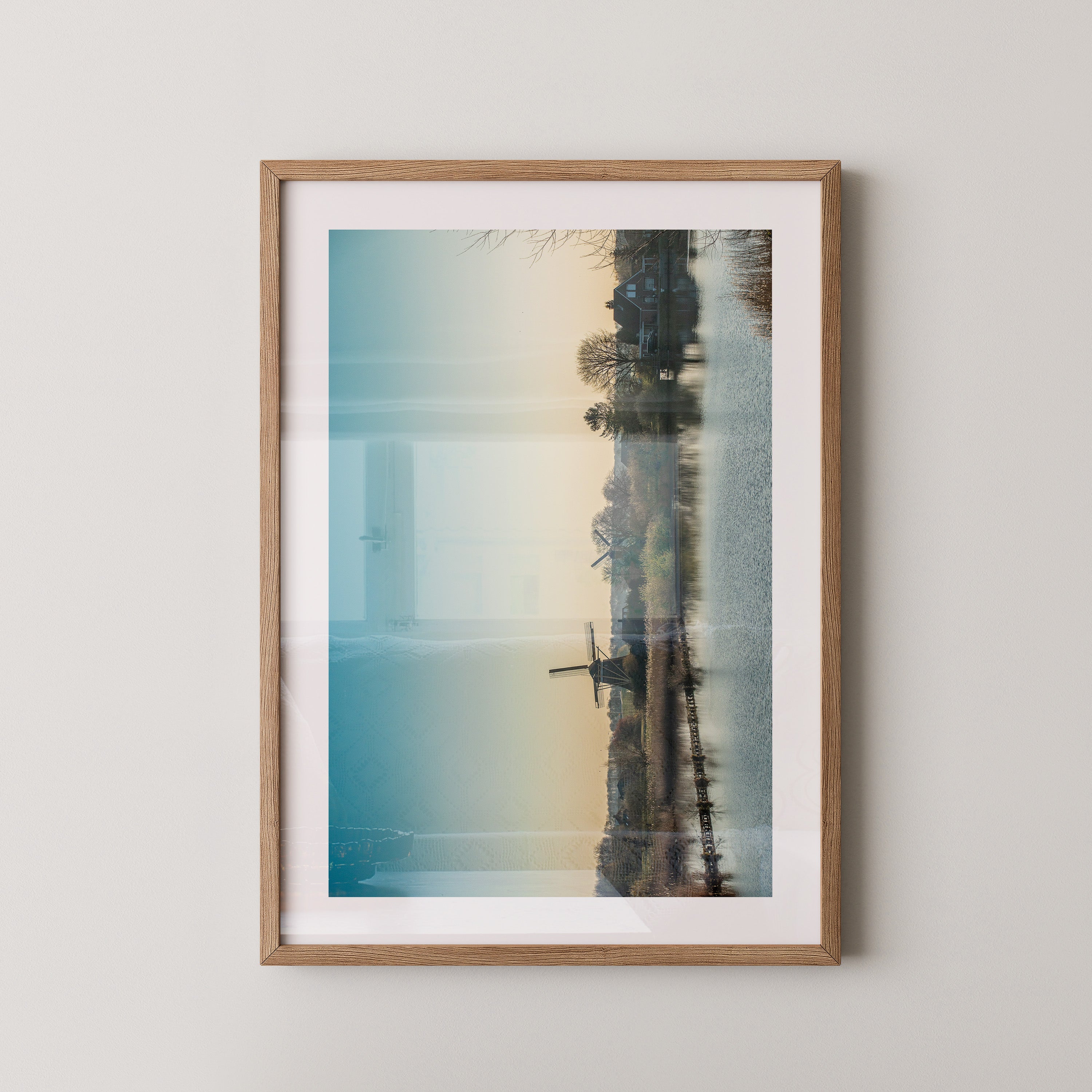 Windmühle See Stimmungslicht