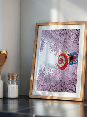 Kirschblüten Kimono Schirm Farben