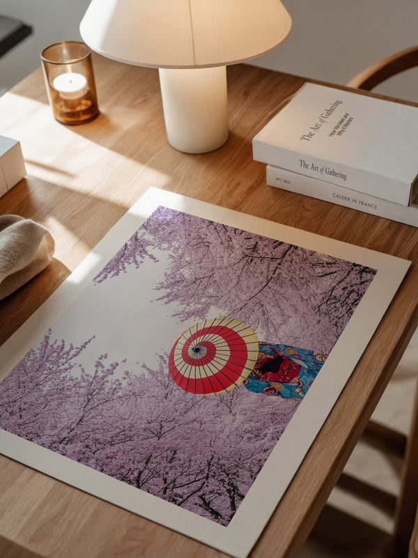 Kirschblüten Kimono Schirm Farben