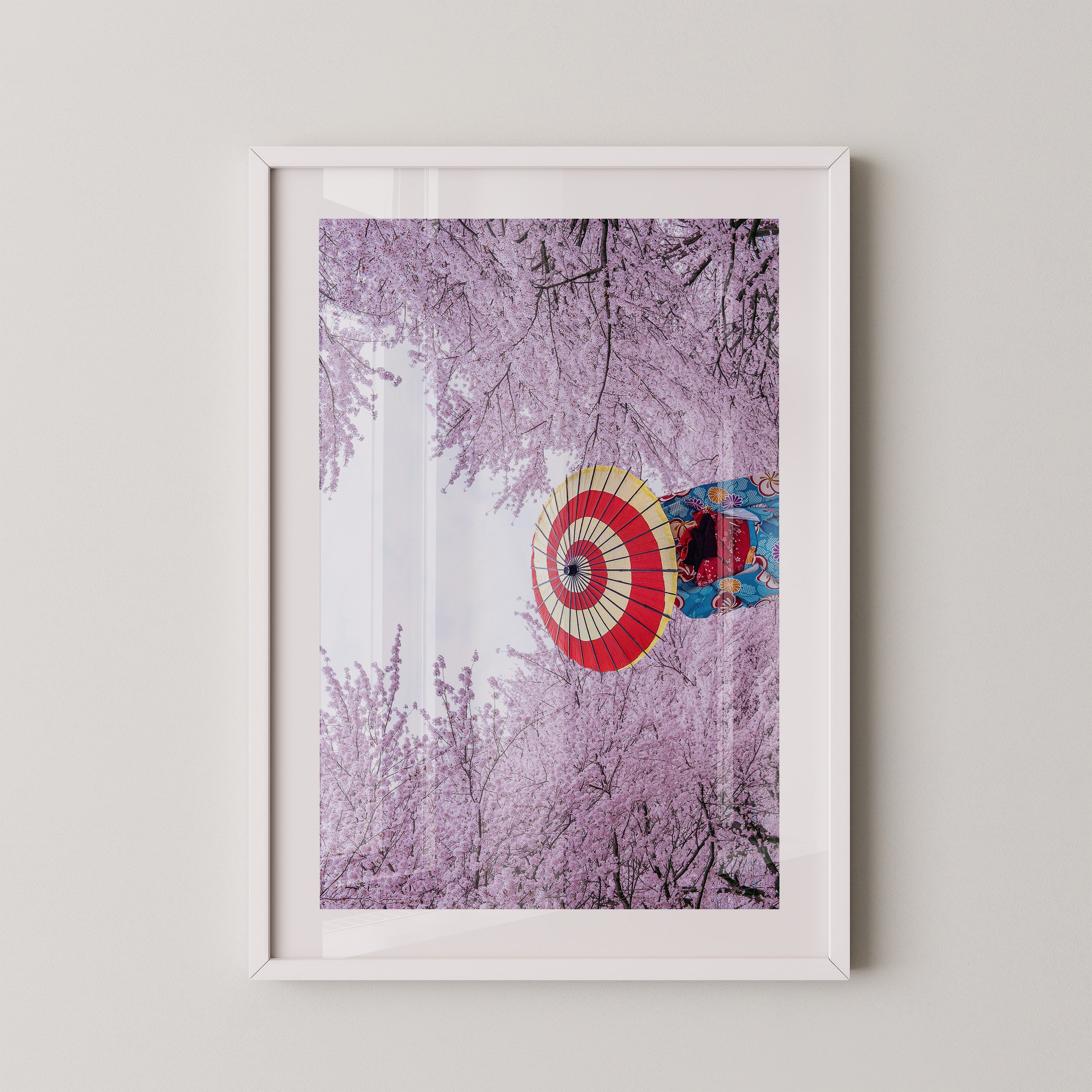 Kirschblüten Kimono Schirm Farben