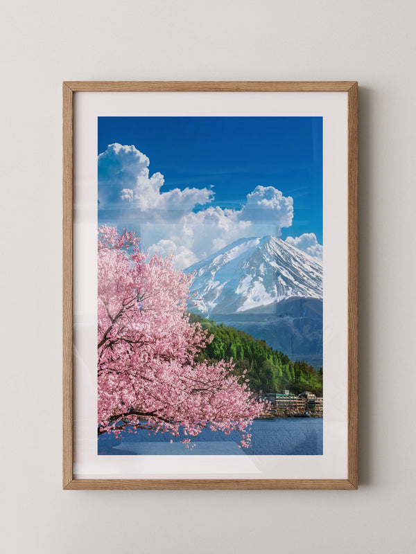 Kirschblüten Berglandscape