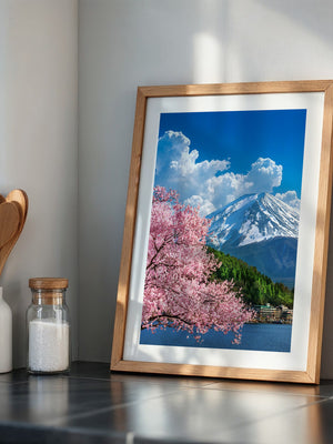 Kirschblüten Berglandscape