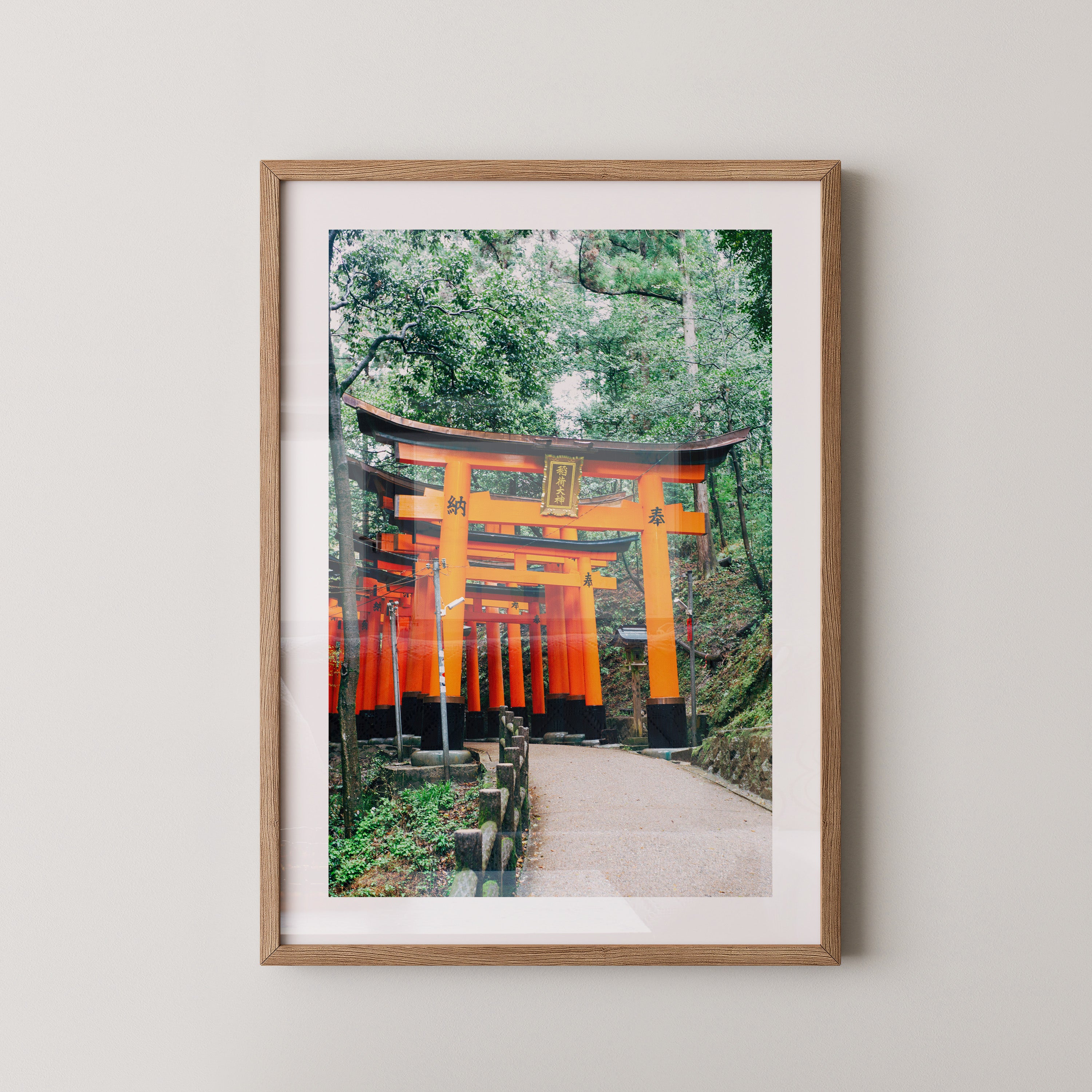 Torii Pfad leuchtend Orange