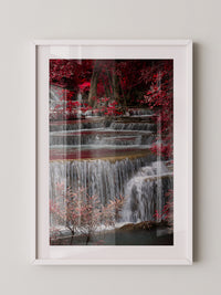 Wasserfall Rote Blätter