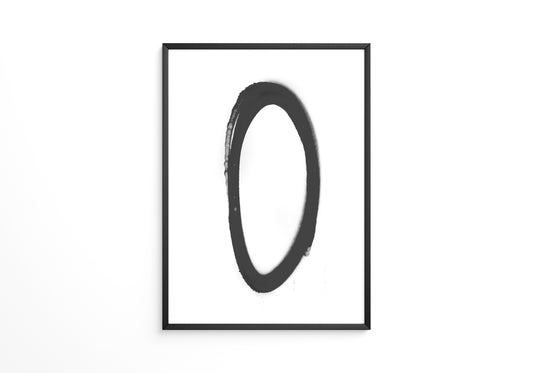 Schwarzer Kreis minimalistisch