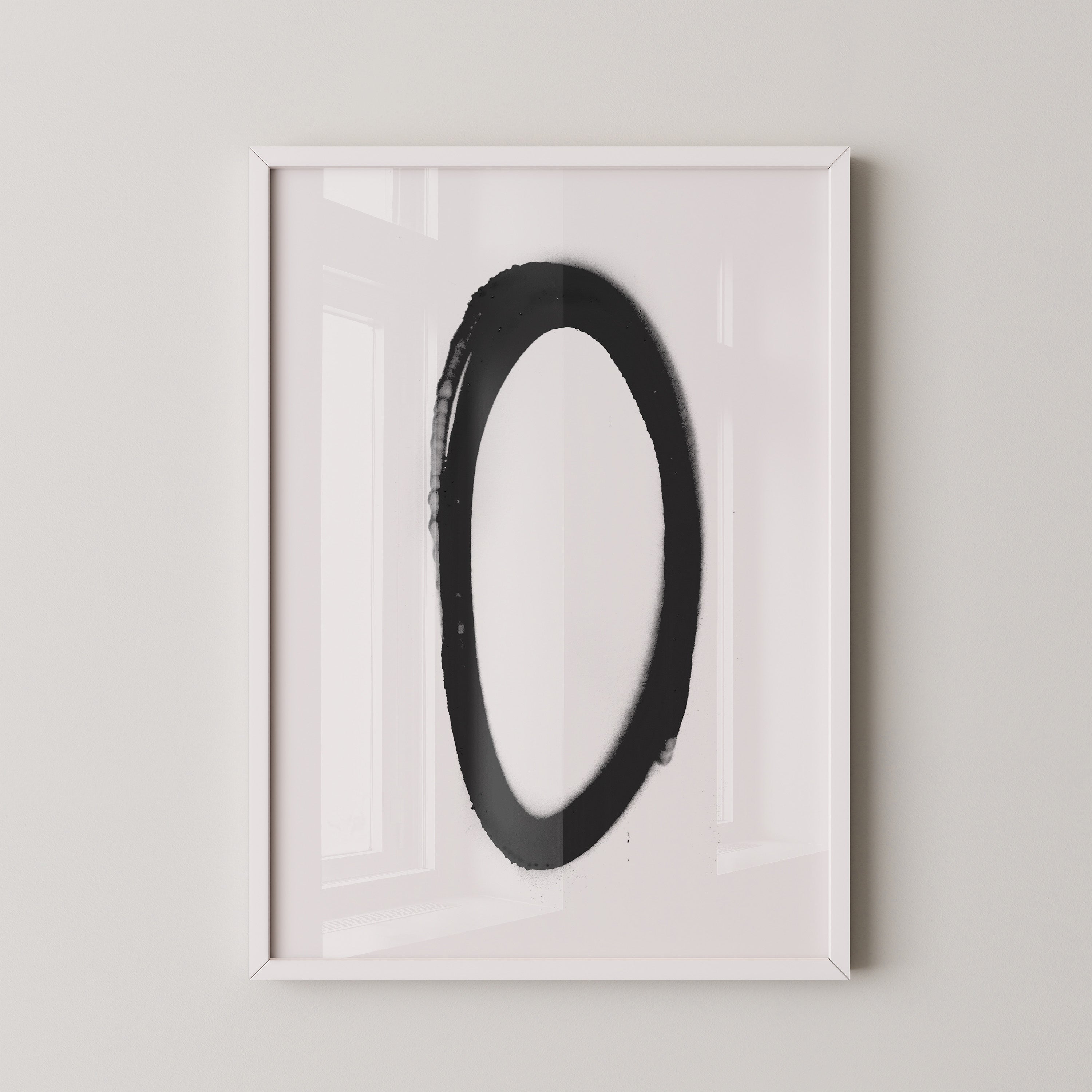 Schwarzer Kreis minimalistisch