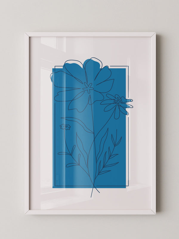 Blaue Blumen Skizze