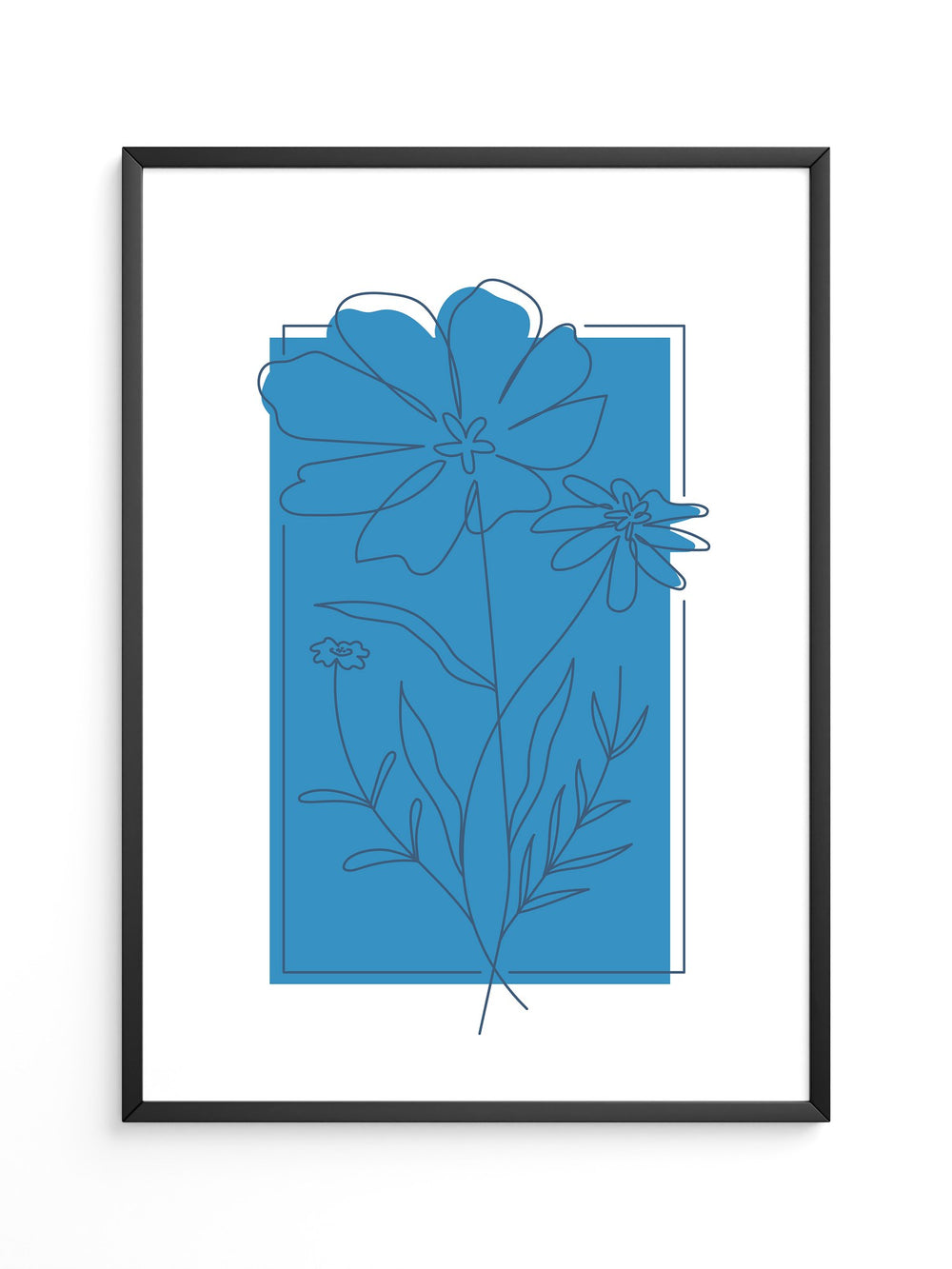 Blaue Blumen Skizze