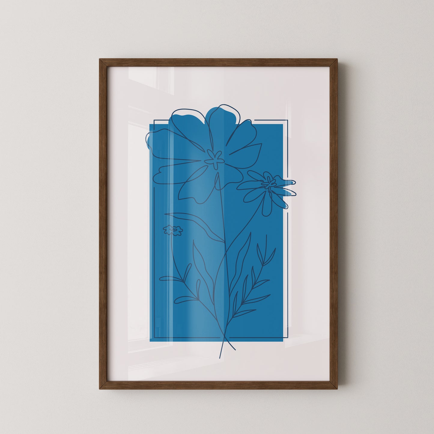 Blaue Blumen Skizze