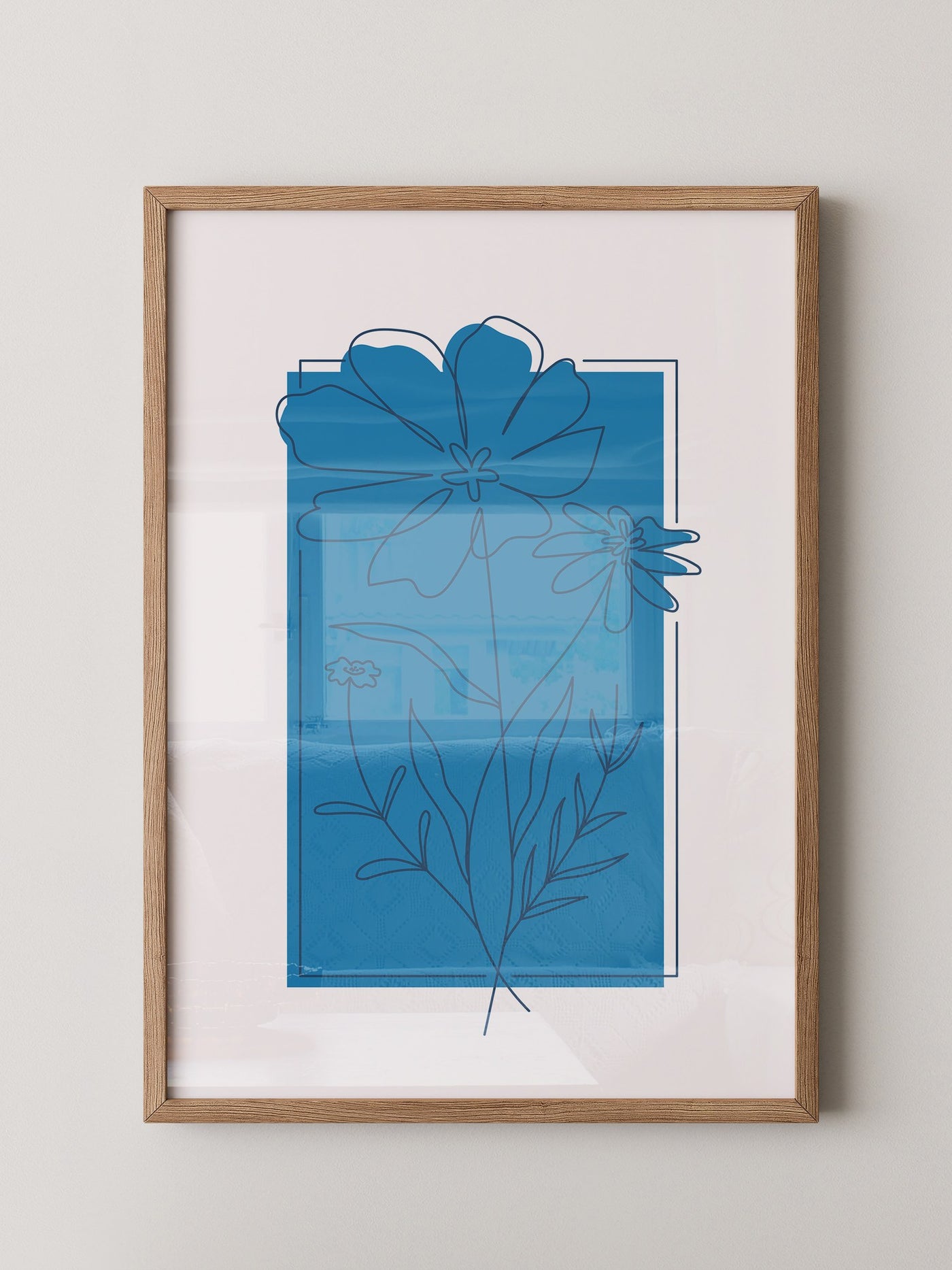 Blaue Blumen Skizze