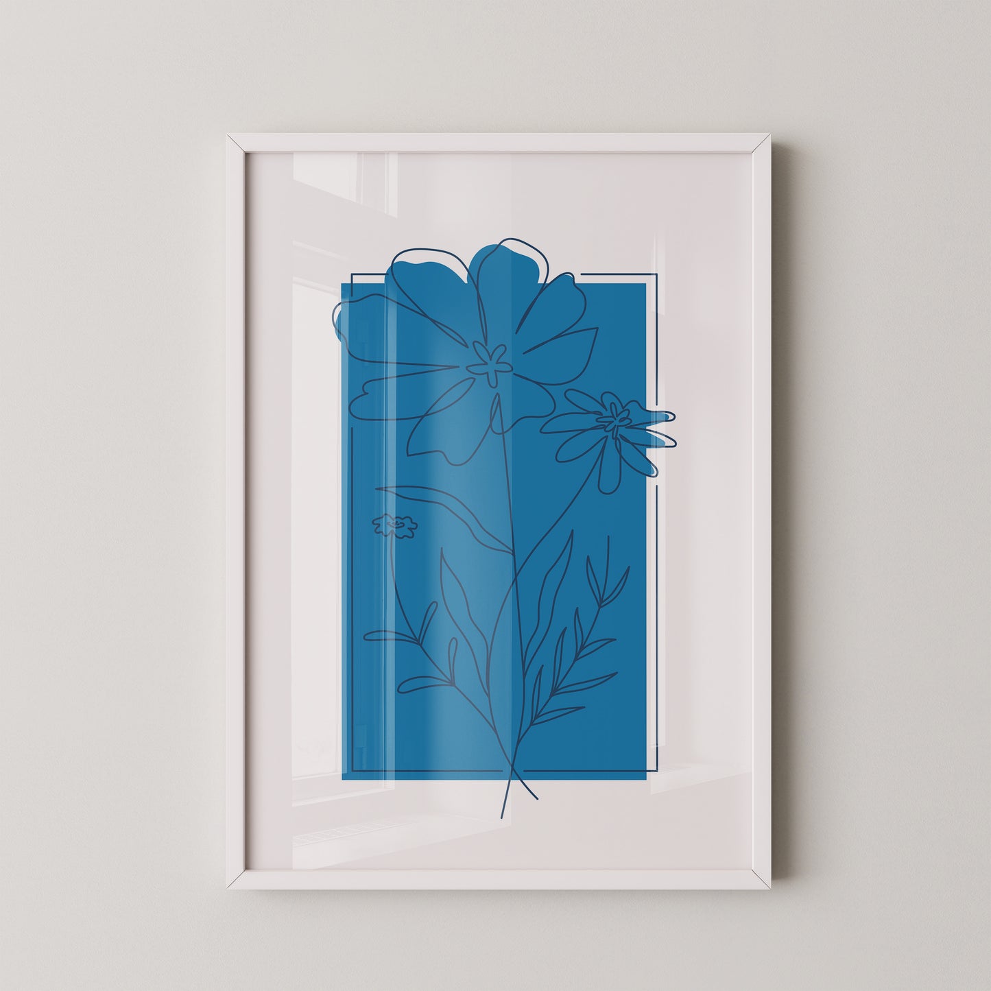 Blaue Blumen Skizze