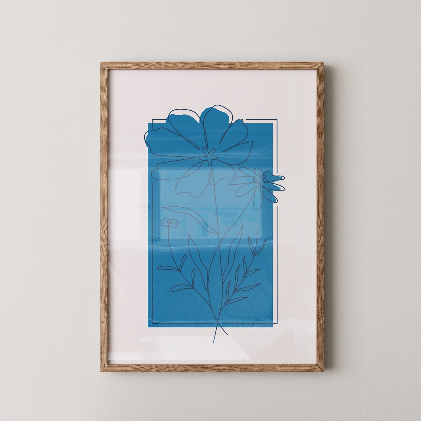 Blaue Blumen Skizze