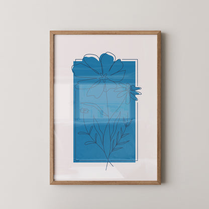 Blaue Blumen Skizze