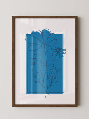 Blaue Blumen Skizze