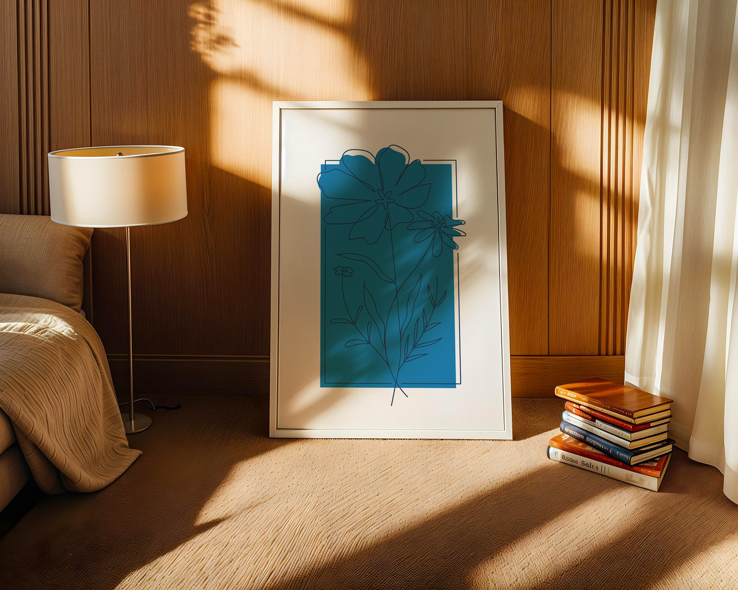 Blaue Blumen Skizze