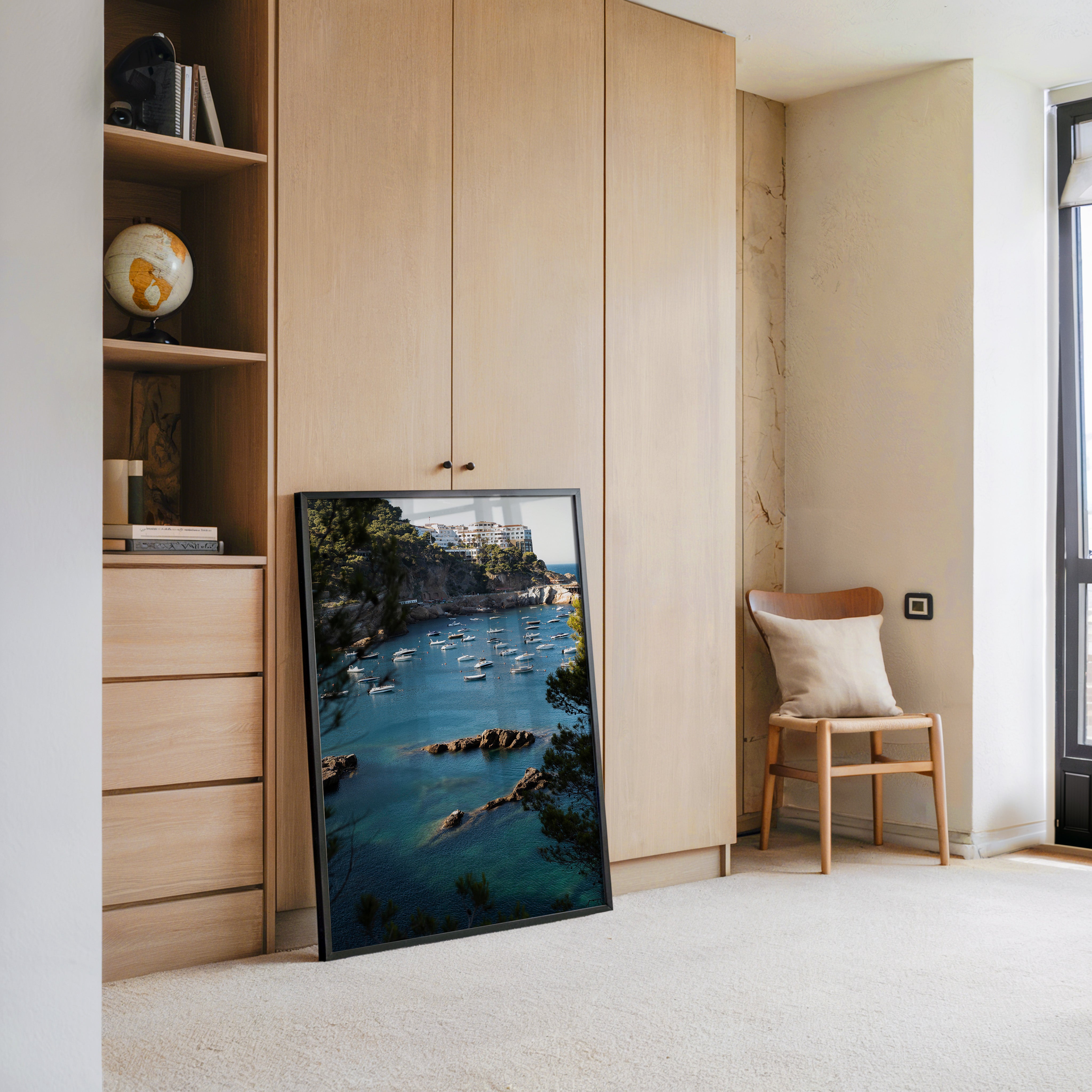 Boote Bucht Küste Panorama