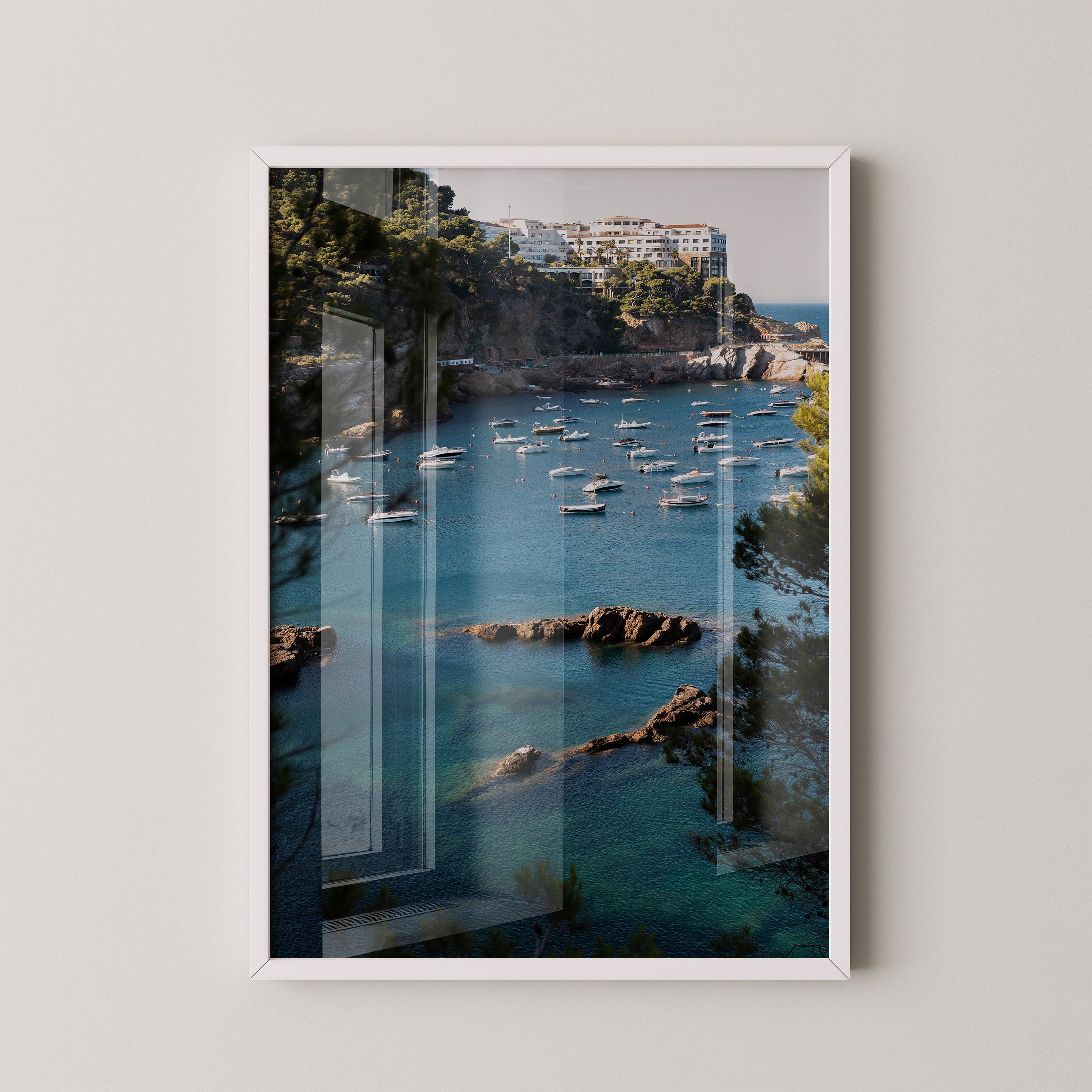 Boote Bucht Küste Panorama