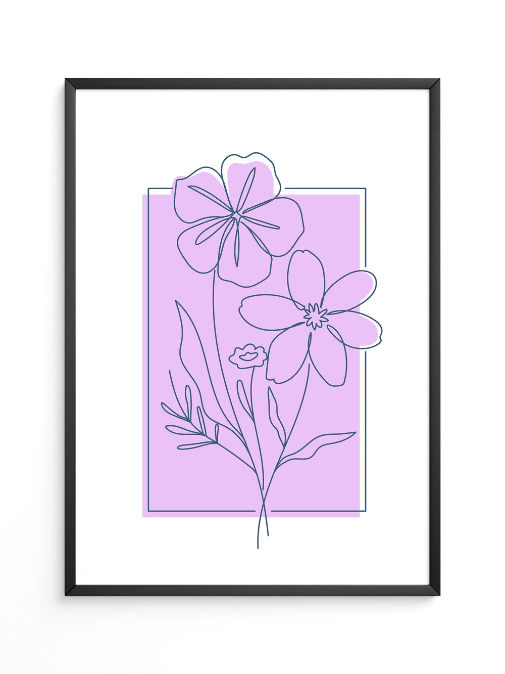 Blumen Umriss lila Hintergrund