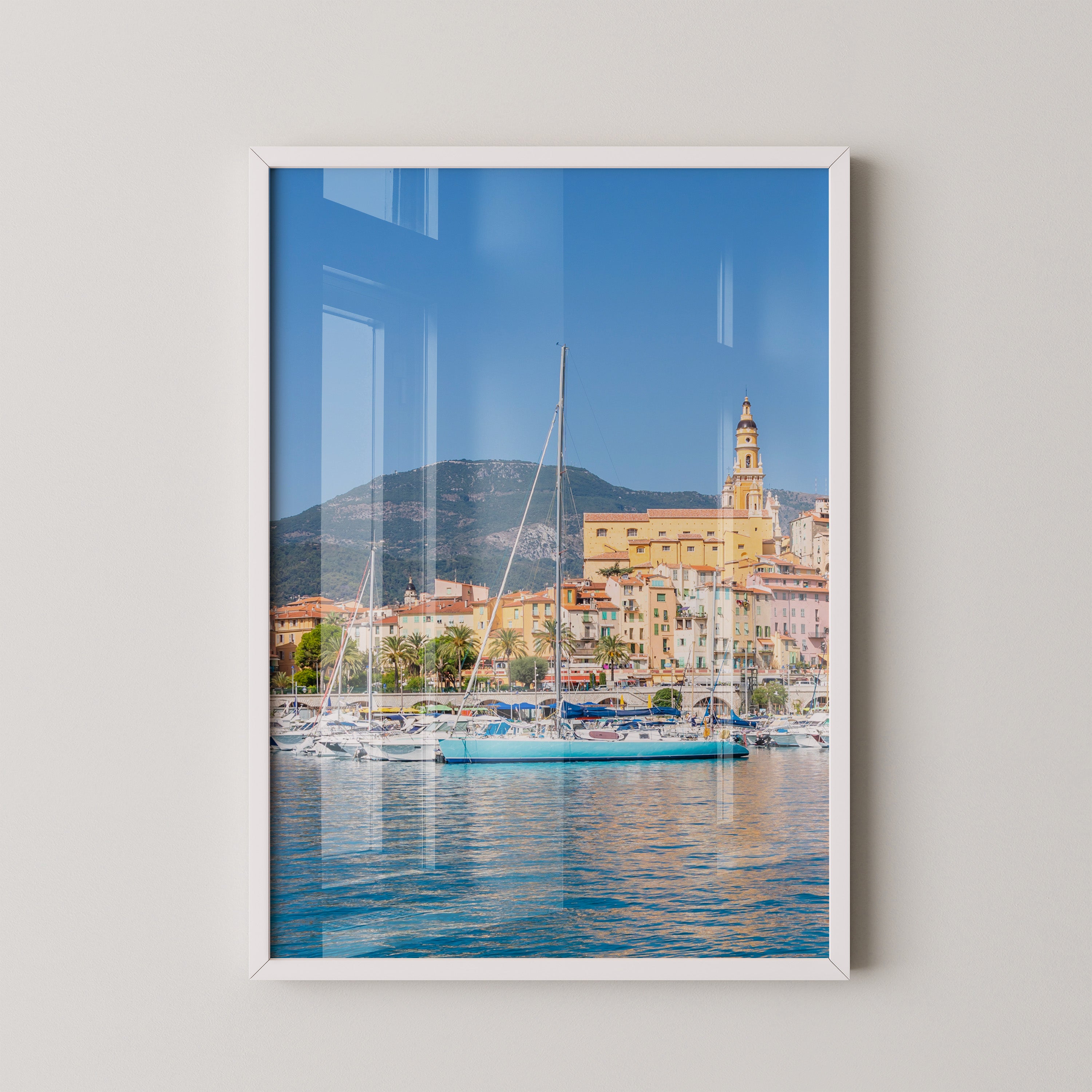 Boote Hafen Pastellfarben