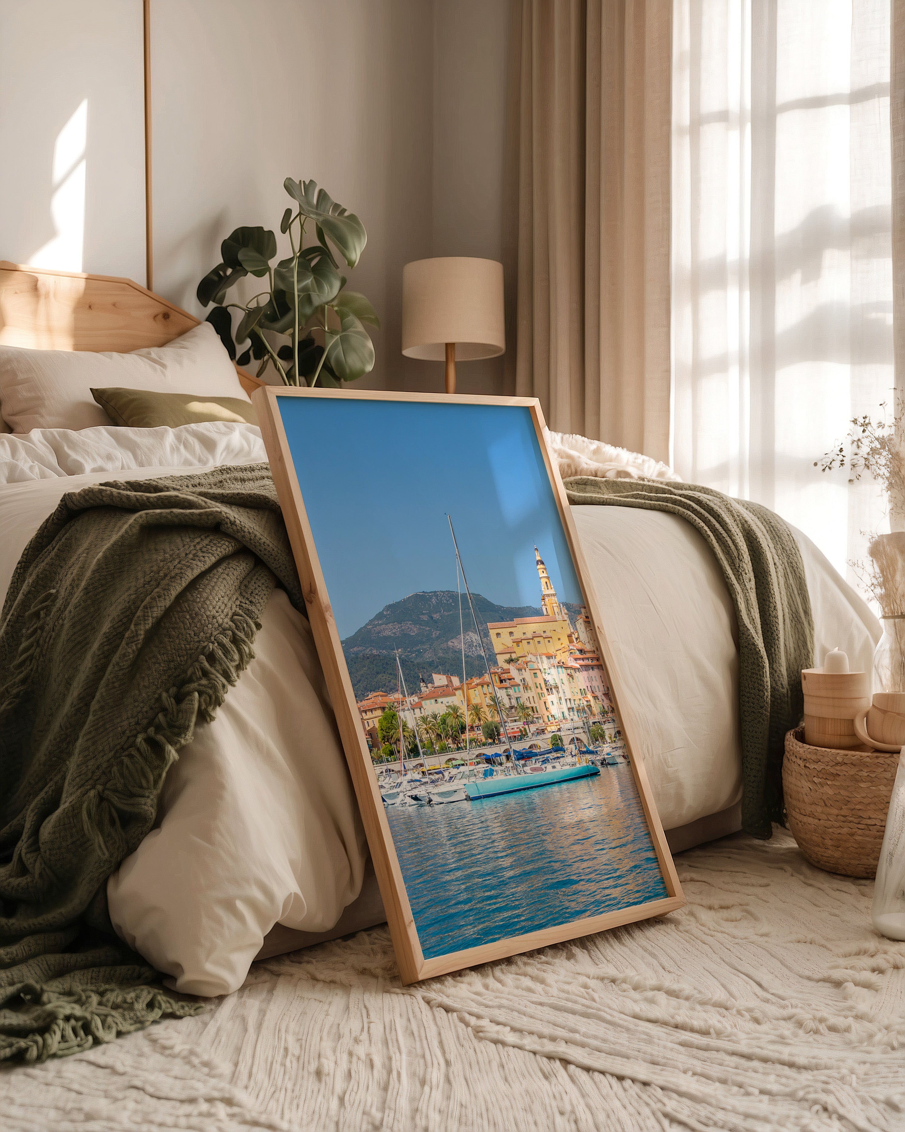 Boote Hafen Pastellfarben