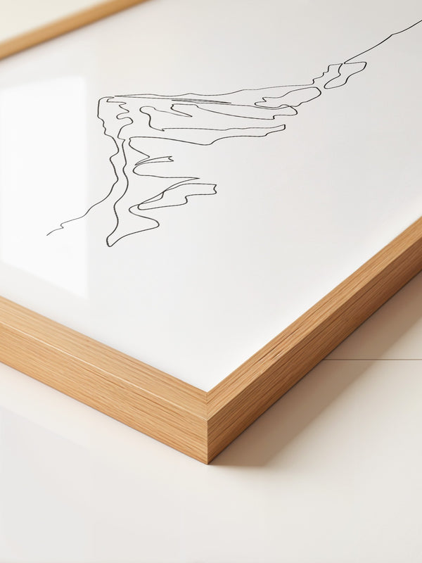Berglinie minimalistisch
