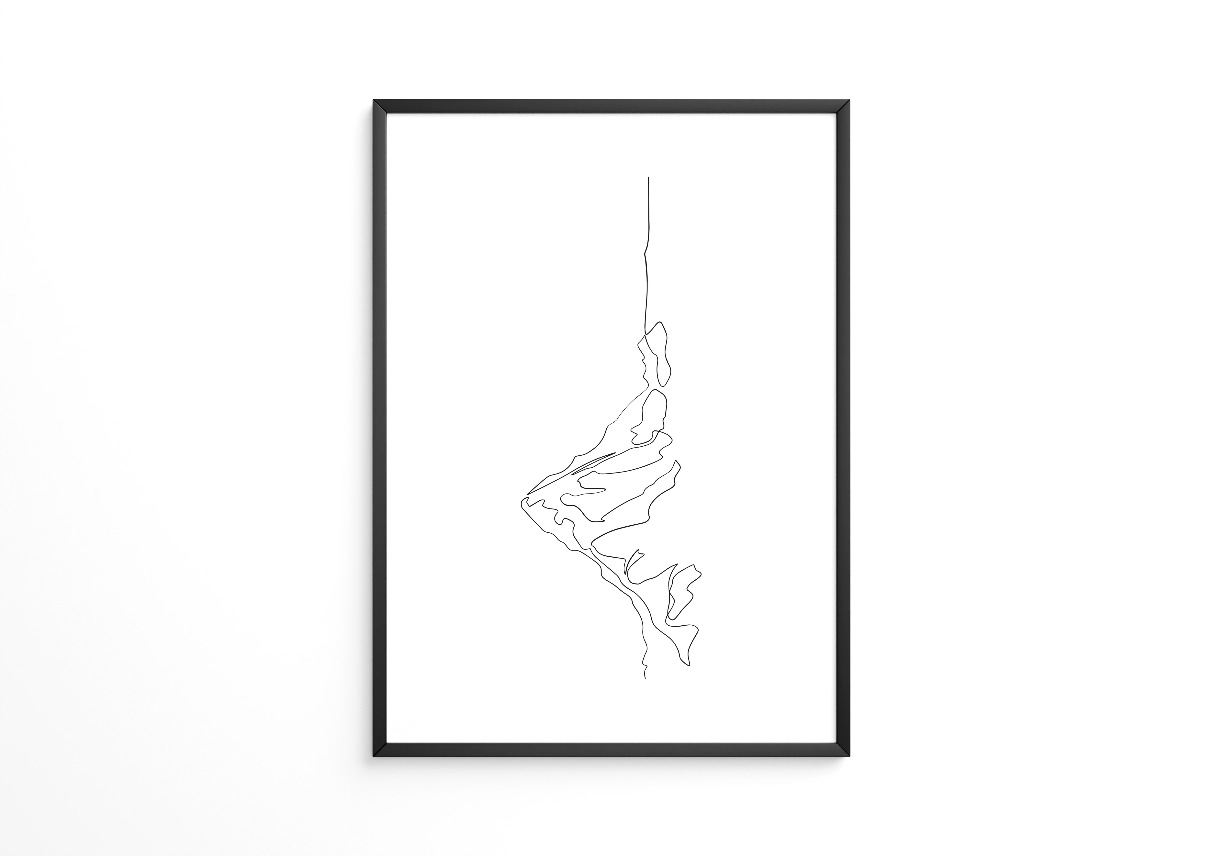 Berglinie minimalistisch