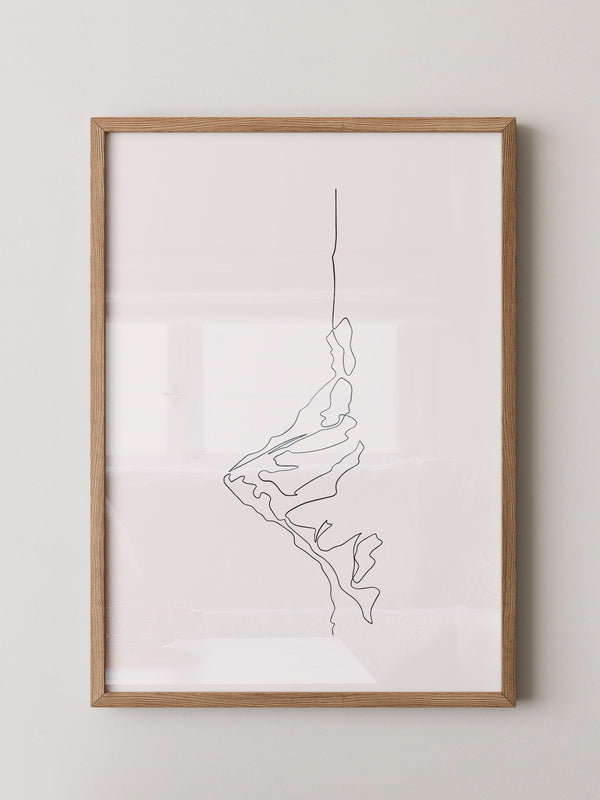 Berglinie minimalistisch