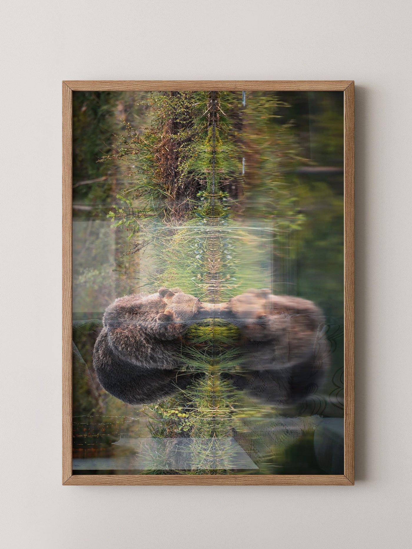 Bären Spiegelung Naturkunst
