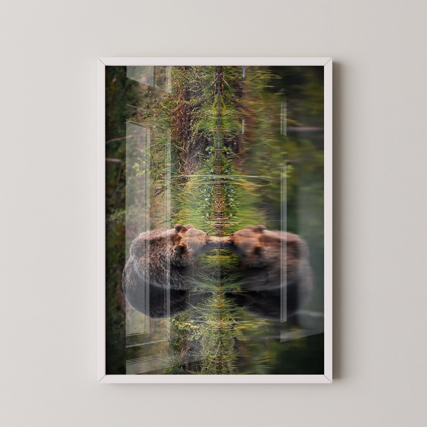 Bären Spiegelung Naturkunst