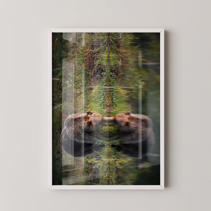 Bären Spiegelung Naturkunst