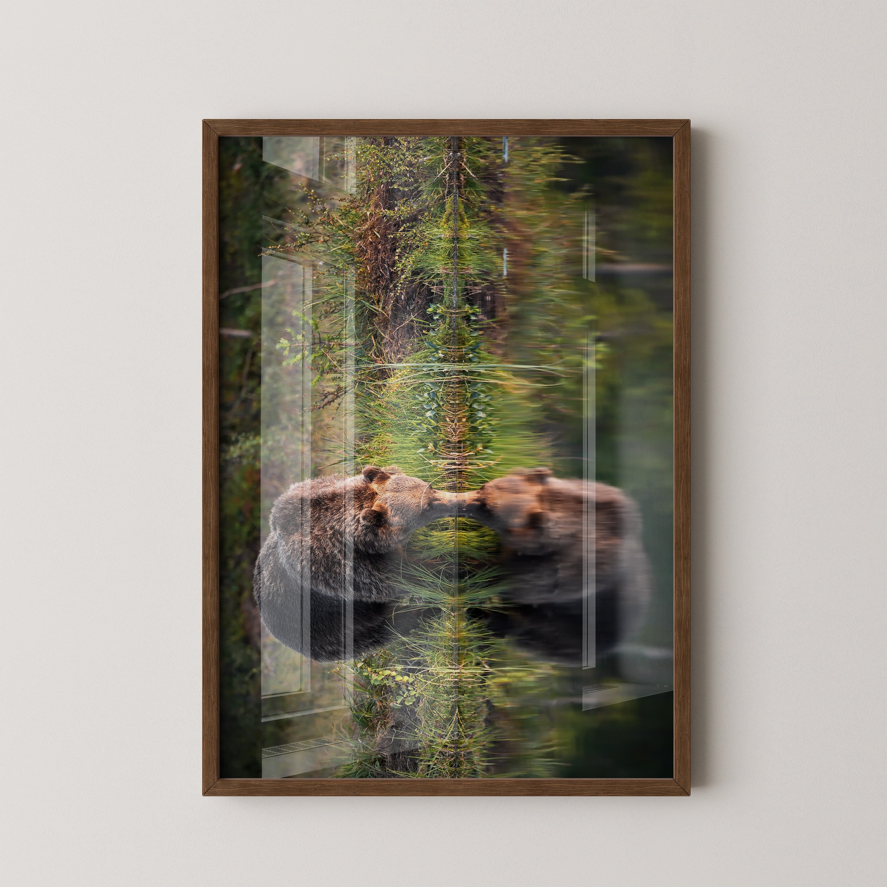 Bären Spiegelung Naturkunst