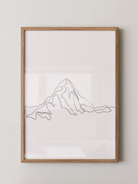 Berglinie minimalistisch