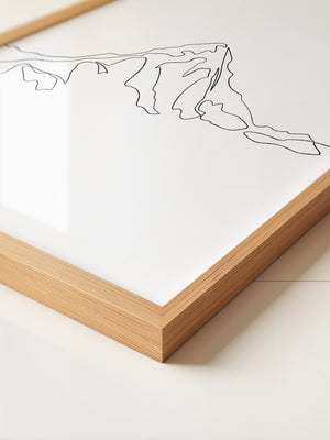 Berglinie minimalistisch