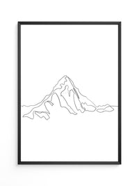 Berglinie minimalistisch
