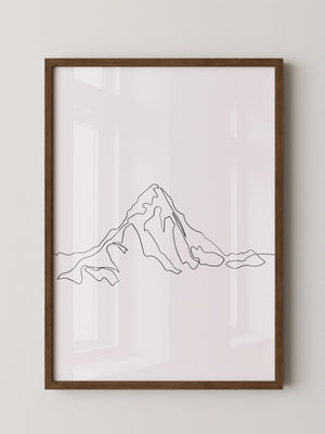 Berglinie minimalistisch