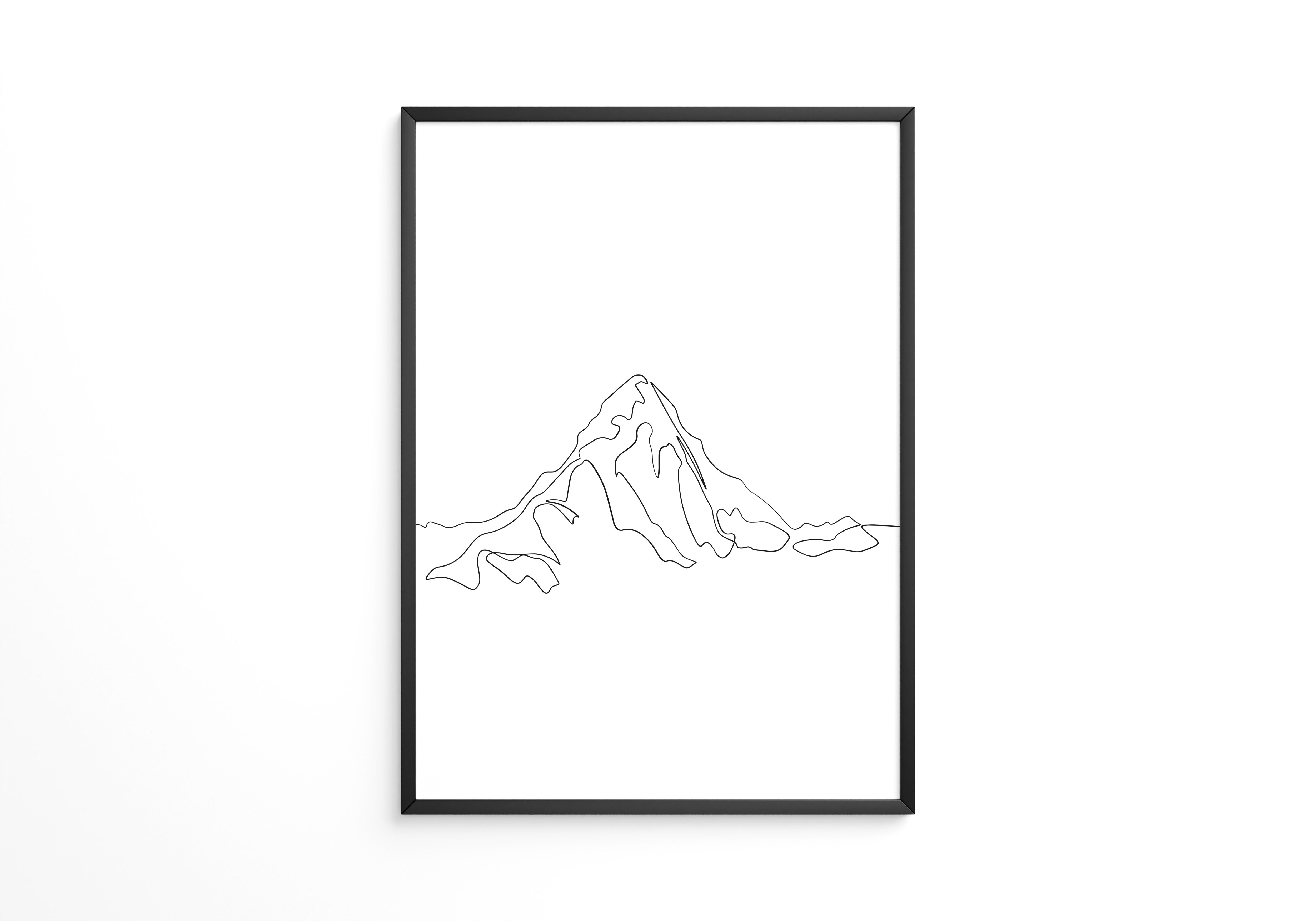 Berglinie minimalistisch