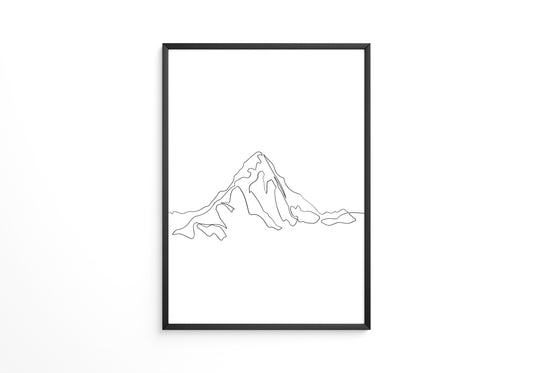 Berglinie minimalistisch