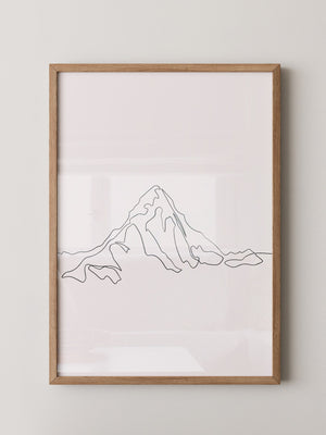 Berglinie minimalistisch