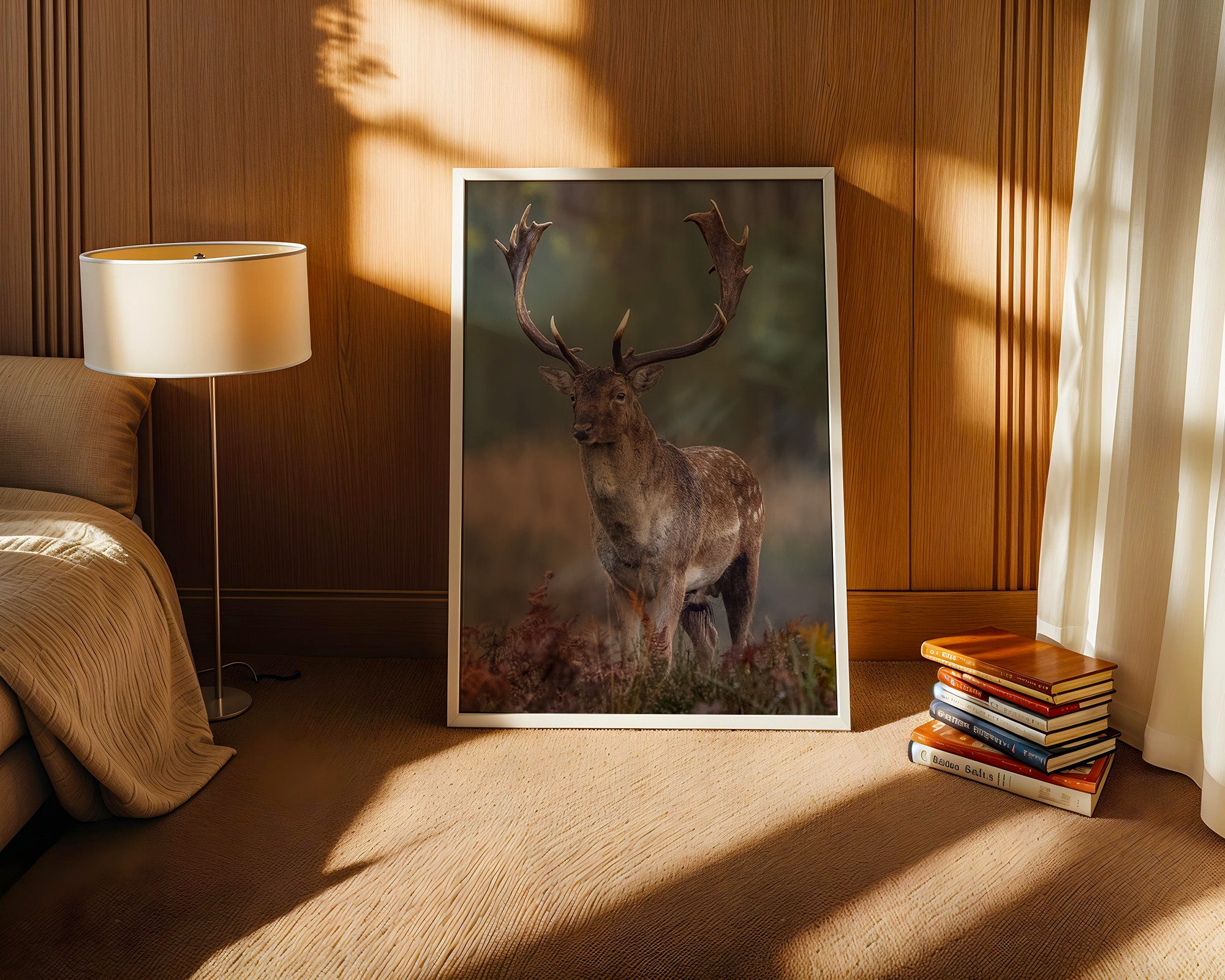 Hirsch im Nebel Waldstimmung