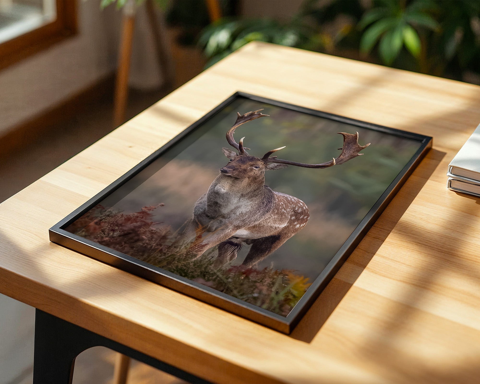 Hirsch im Nebel Waldstimmung