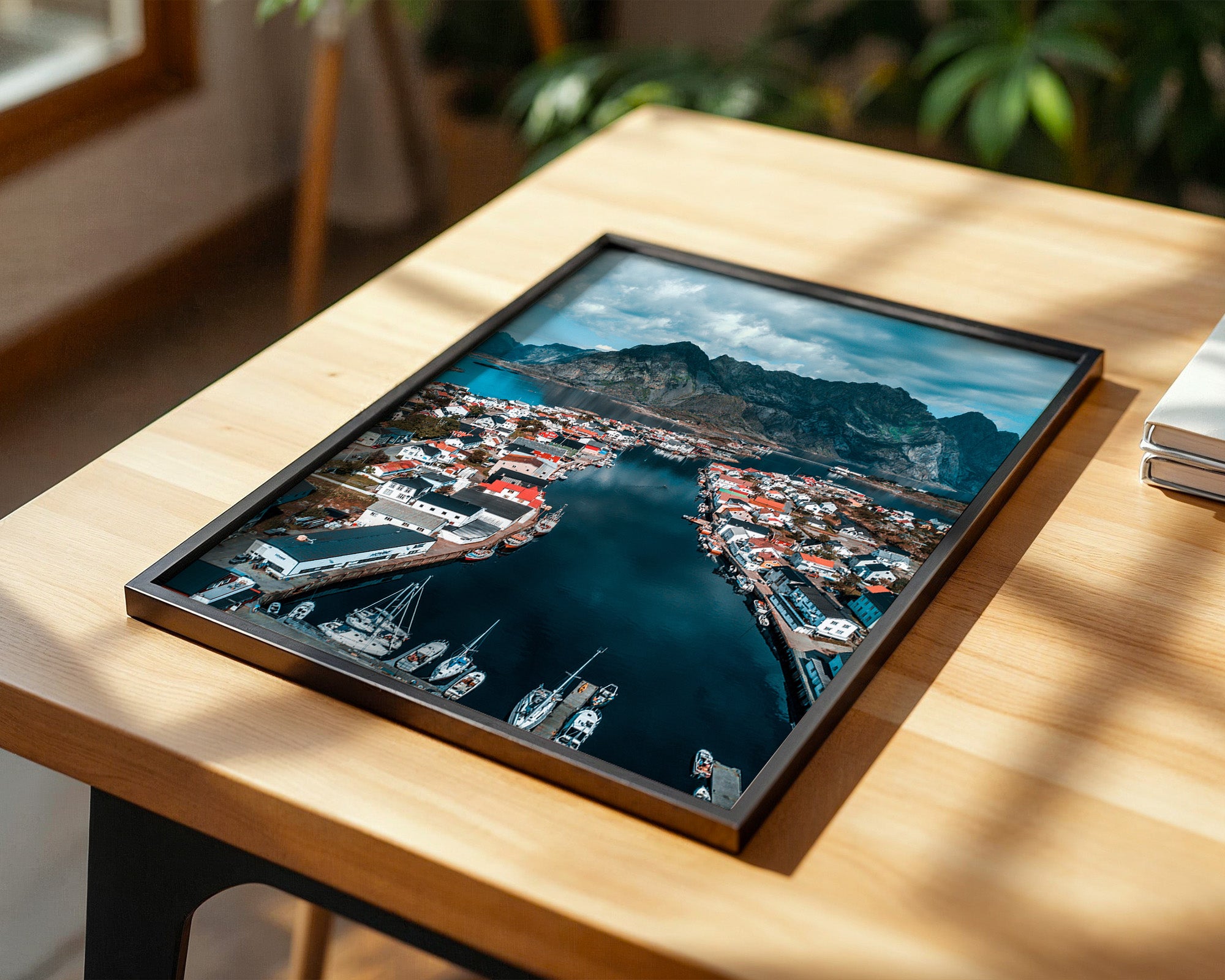 Bunte Häuserfjord Perspektive